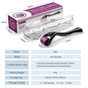 Rodillo Dérmico SKYSP de 0.25mm, 0.5mm y 3mm, 540 Agujas de Silicona, Blanqueador Facial y Corporal para Uso Doméstico - Product Image 1