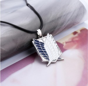 Collar <span class=keywords><strong>de</strong></span> Anime <span class=keywords><strong>de</strong></span> 4 colores Attack on Titan <span class=keywords><strong>Shingeki</strong></span> <span class=keywords><strong>No</strong></span> <span class=keywords><strong>Kyojin</strong></span> Wings of Liberty Metal Jewelry para Cosplay - Product Image 3
