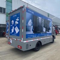 Camion Scène Mobile Extérieur à LED Gris, Alimenté à l'Essence, pour Publicité Promotionnelle et Arts Scéniques