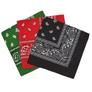 ขายส่งที่กําหนดเองการพิมพ์ Bandanas เปล่าสีทึบผ้าพันคอผ้าฝ้ายผ้าพันคอผ้าฝ้ายนุ่มผ้าพันคอ