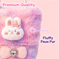 Sac à bandoulière en peluche Kawaii pour enfants, mini sac à main tie-dye arc-en-ciel, sac à bandoulière mignon en forme d'animal de dessin animé pour filles, cadeaux OEM