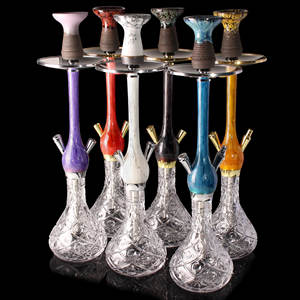 Chicha de luxe en résine colorée et alliage d'aluminium de 60 cm, veinée marbre, pour salon, bar, restaurant, café, club, fête, cachimbas de lujo, shisha - Product Image 1