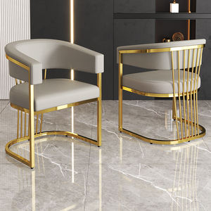 Chaise <span class=keywords><strong>de</strong></span> Salle à Manger en Cuir Design Haut Dossier, Style Italien et Nordique, Moderne et Luxueux, Idéale pour Hôtels, Cafés, Salons et Boutiques <span class=keywords><strong>de</strong></span> Café - Product Image 5