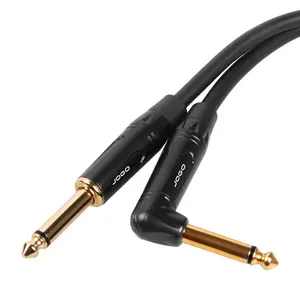 2021 New Guitar Cable 1/4 Inch Straight to Right Angle Instrument Cable Professional Electric Guitar Cord and Amp Cable