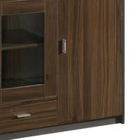 Meuble de rangement moderne pour bureau, avec base pour imprimante, tiroir verrouillable, cloison latérale de bureau, design bas – Durable, écologique, 2 tiroirs