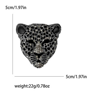 Broche Panthère Vintage Multi-Métal Plaqué Or, Grande Épingle de Sûreté, Inspirée des Créateurs de Luxe, pour Costume et Manteau Homme, Récompense - Product Image 6