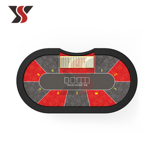 Table de poker ovale en bois sur mesure de luxe YS pour Texas Hold'em avec pieds coniques à bord doré YS-Texas30, YS-Texas30 Highl - Product Image 3