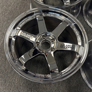 Jantes forgées chromées argentées RACING TE37 SL 5x120 5x112 5x114.3 pour voitures particulières de 15 à 22 pouces - Product Image 2