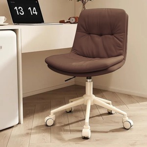 Chaise de bureau pivotante moderne en cuir PU, ergonomique et réglable, avec roulettes, pour la maison et le bureau - Product Image 1