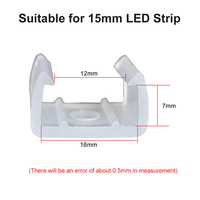 6mm 8mm 12mm 15mm LED Bande Fix Clips Titulaire Connecteur Accessoires Fixation 2835 Neon Light 220V Flexible COB Boucle En Plastique 6000K