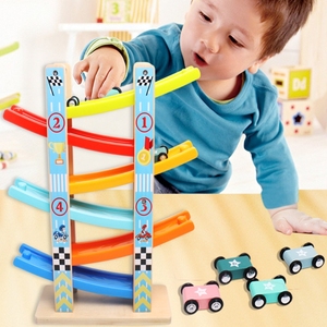 Juguete <span class=keywords><strong>de</strong></span> <span class=keywords><strong>Madera</strong></span> Montessori, Pista <span class=keywords><strong>de</strong></span> Carreras <span class=keywords><strong>de</strong></span> Coches, Set <span class=keywords><strong>de</strong></span> Garaje <span class=keywords><strong>de</strong></span> Estacionamiento, Coche Deslizante - Product Image 5