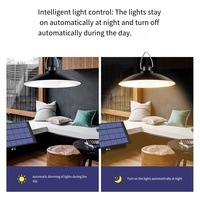 Lustre solaire LED étanche pour l'extérieur, éclairage de jardin pour hôtels et cours rurales, lampadaire solaire à induction