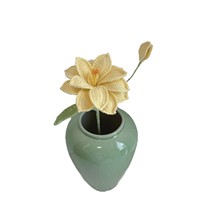 Bouquet de fleurs d'amarilles au crochet, cadeau pour elle, joli cadeau d'anniversaire, décoration d'hiver pour la maison, cadeau de pendaison de crémaillère, bulbe d'amarille