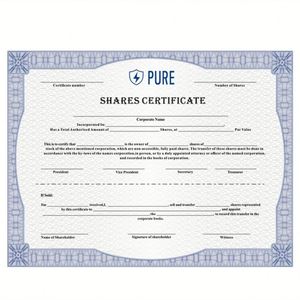 Tùy Chỉnh Độc Đáo Số Nối Tiếp Nhiều Màu An Ninh Sợi In Ấn Chống Hàng Giả Giấy Chứng Nhận - Product Image 3