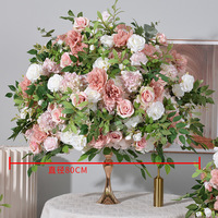Vase Bouquet Floral Rose Verte en Soie Artificielle pour Centre de Table, Décoration de Mariage et Banquet