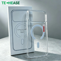 Étui de téléphone magnétique antichoc pour iPhone 14 Pro Max, étui de téléphone portable transparent, anti-chute, accessoires électroniques mobiles en vrac