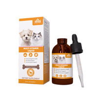 Complément alimentaire aux vitamines liquides pour animaux 15 en 1, gouttes multivitamines pour la santé de la peau, de la fourrure et du cœur chez les chats