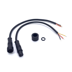 Steckverbinder Männlich/Weiblich <span class=keywords><strong>2</strong></span> <span class=keywords><strong>3</strong></span> 4 Polig Schwarz Wasserdicht Pigtail Lang mit 18AWG Kabel für Industrieanlagen - Product Image 4