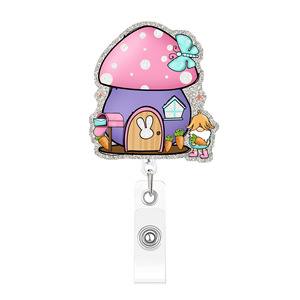 Portacredenciales Retráctil de Plástico ABS de Lujo con Diseño de Conejo Giratorio para Pascua, Ideal para Regalos de Oficina, Escuela y Festividades - Product Image 5