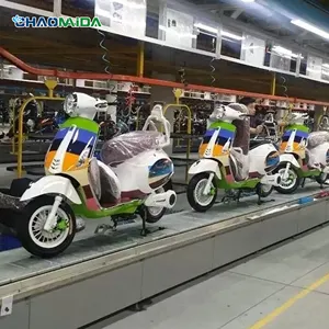 Electric bicycle assembly and transportation equipment motorcycle assembly line