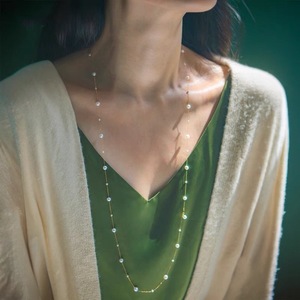 Nouveau collier en perles d'eau douce naturelles avec étoile scintillante ciel étoilé, chaîne de clavicule en argent S925, cadeau pour la meilleure amie - Product Image 5