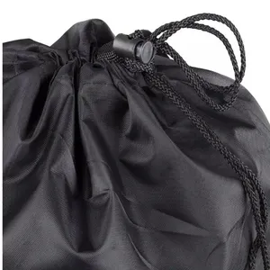 Bolsa de lavandería de viaje Diseño plegado con mochila con cordón Estilo Cesta de lavandería Nailon grande de alta resistencia Tamaño L (35*35*70cm *)