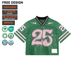 Maglietta Sportiva Corta da Football Americano all'Ingrosso, 220 GSM, in <span class=keywords><strong>Maglia</strong></span> a Rete, Streetwear con Stampa in Sublimazione, Personalizzabile per Uomo - Product Image 2
