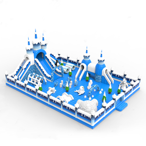 Parc gonflable intérieur de haute qualité, <span class=keywords><strong>monde</strong></span> de glace et de neige, aire de jeux, plus grand château gonflable, parc d'attractions, rebondissement en plein air - Product Image 1