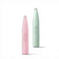 Tondeuse à poils pour pattes de chien et de chat, en matériau ABS, rechargeable, électrique, avec lumière LED pour le toilettage des pattes des animaux