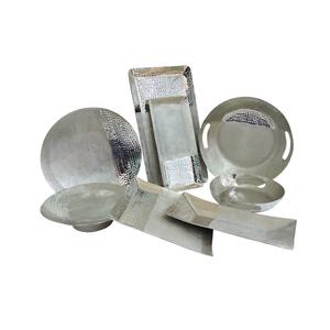 Bandeja de servicio de hierro de pátina verde ecológica hecha a mano, Color Popular para el hogar, restaurante, Hotel, uso, bandeja de Metal decorativa redonda - Product Image 4