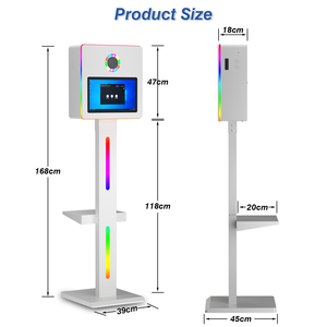 Caméra matrice blanche métal numérique Lcd Glam <span class=keywords><strong>Bot</strong></span> Dlsr Led en plein air Photobooth Dslr <span class=keywords><strong>Photo</strong></span> Booth Shell avec caméra Glam Filter - Product Image 3