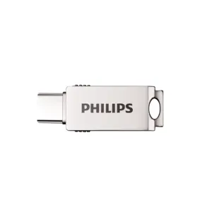 Philips OTG TYPE-C USB 3.2 ổ đĩa flash 16GB đến 512GB năng lực vật liệu cao su xe USB giao diện 2.0 laser logo USB phiên bản 3.2