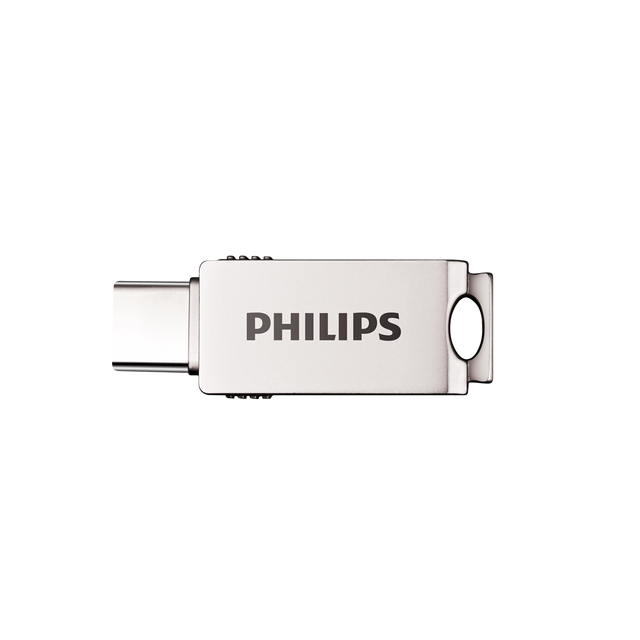 For Philips OTG Type-C USB 3.2 Flash Drive 16GB to 512GB Capacities Metal Material Car USB 2.0 Interface Laser Logo Version 3.2