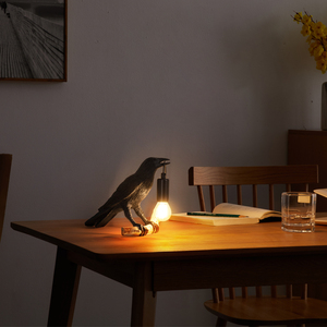 Đèn Bàn Raven Nghiên Cứu Bảo Vệ Mắt Trang Trí Nội Thất Sáng Tạo Cảm Ứng Chuyển Đổi Ba Màu Mờ Đen Đọc Sách Cạnh Giường Ngủ Hiện Đại <span class=keywords><strong>LED</strong></span> Bảng Đèn - Product Image 2