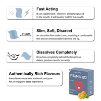 Bien conçu pur vitamine B12 bande orale soutien de l'immunité Film de bonbons méthylcobalamine vitamine B12 dissolvant bande orale