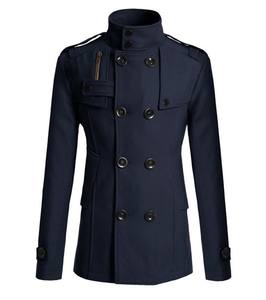Nuovo Cappotto <span class=keywords><strong>di</strong></span> Lana alla <span class=keywords><strong>Moda</strong></span> per Uomo, Vestibilità Slim, Lunghezza Media, Comodo <span class=keywords><strong>Trench</strong></span> Coat Maschile - Product Image 2