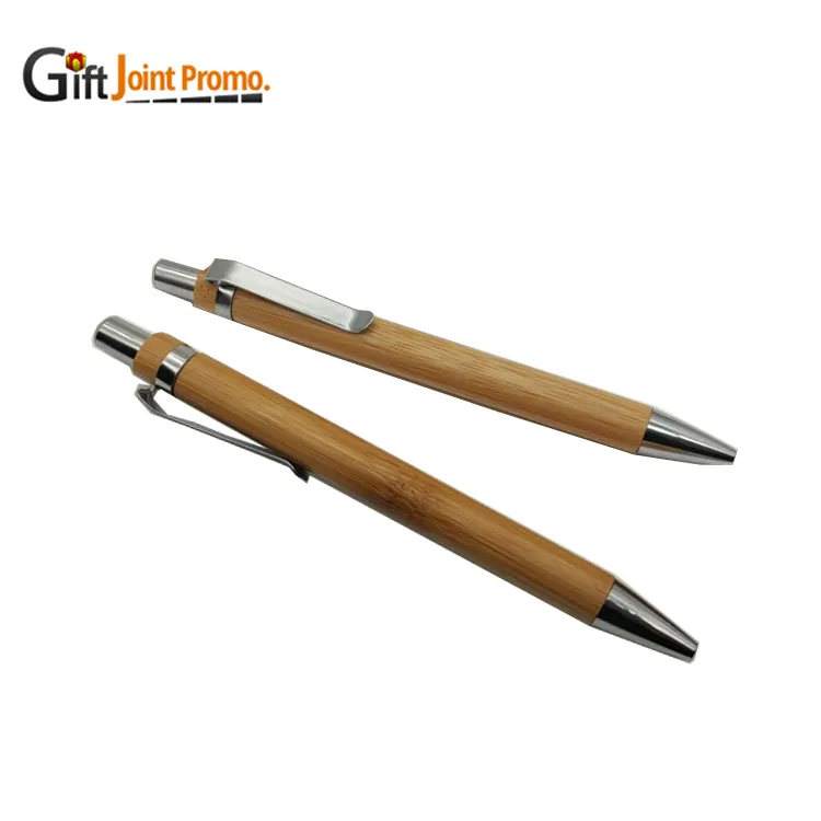 Penna a sfera promozionale in bambù all'ingrosso eco-friendly personalizza la penna a sfera in legno con LOGO personalizzato