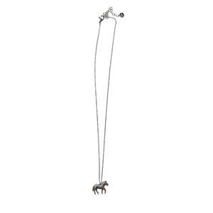 สร้อยคอจี้แฟชั่น สแตนเลส 316L ชุบทอง PVD ทนทาน ลายม้าลาย สายยาว - Product Image 1