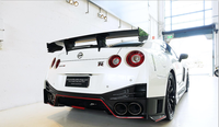 Aileron de coffre arrière style Nismo en fibre de carbone avec feu stop LED pour Nissan GTR R35, pièces de kit carrosserie extérieure.