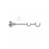 Système de rideaux complet Bojanek Industrial Easy Mount avec double rail de plafond en PVC, rail durable, glisse fluide, rouleaux et quincaillerie