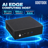 Host Komputasi AI Edge 50 TOPS Moore Threads GPU NPU Memori Terpadu Hingga 64GB LPDDR5 Bandwidth 100GB/s Ubuntu Mini PC Desktop