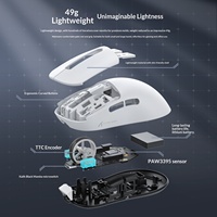 Souris sans fil légère ATTACK SHARK X3, connexion tri-mode, macro, souris sans fil BT pour le jeu