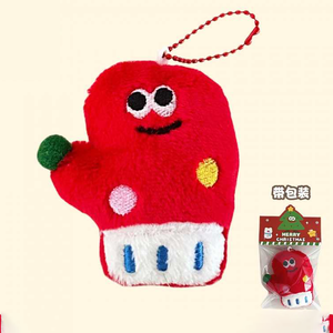 Plush Manufacturer Christmas Mitten Plush Keychain <b>Toy</b> Plush <b>Toys</b> 4inch <b>Stuffed</b> Animal <b>Toys</b> Claw Machine <b>Toys</b> for Kids Party Bag - Product Image 1