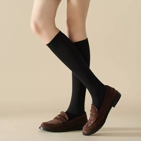 Chaussettes de compression antidérapantes rayées pour l'école, style japonais, pour filles, printemps-automne