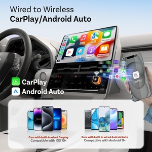 ดองเกิลแอนดรอยด์ออโต้ 2 in 1 แบบพกพา กล่อง Carplay AI ไร้สาย อะแดปเตอร์ Carplay อุปกรณ์เสริมในรถยนต์อื่นๆ - Product Image 2