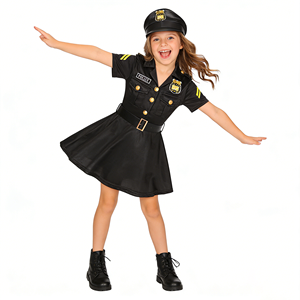 Costume de Police pour Enfants, Tenue de Cosplay de Police pour Filles, Vêtements de Cosplay pour Enfants, Déguisement de Fête d'Halloween - Product Image 5