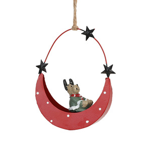 Pendentif arbre de noël suspendu ornements fer ornements de noël lune <span class=keywords><strong>bateau</strong></span> bonhomme de neige renne père noël arbre de noël pendentif - Product Image 5