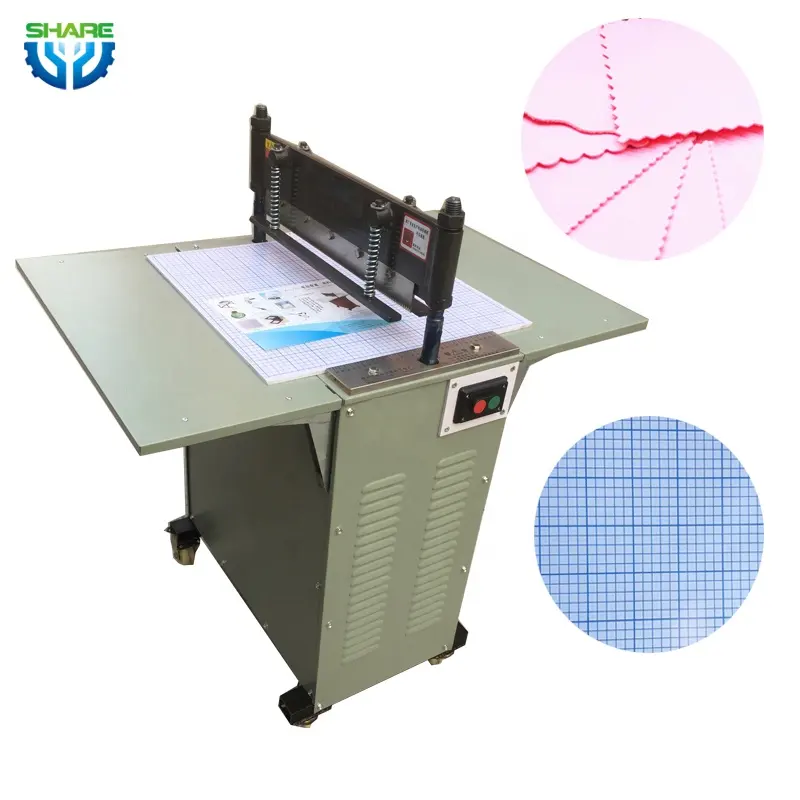 Textile multi layer apparel cloth strip swatch machine manual Straight zig zag knife fabric gsm sample cutter cutting machines