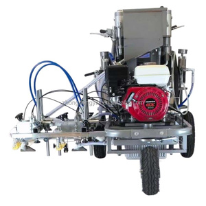 Machine automatique de traçage de lignes routières sans air à deux pistolets avec pompe distributrice de billes de verre - Product Image 2