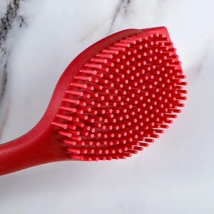 Wholesale Silicone <b>Brush</b> Kitchen Cleaning <b>Brush</b> Kitchen Gadget Pot Washing <b>Brush</b> With Long Handle and Hang Hole - Product Image 3